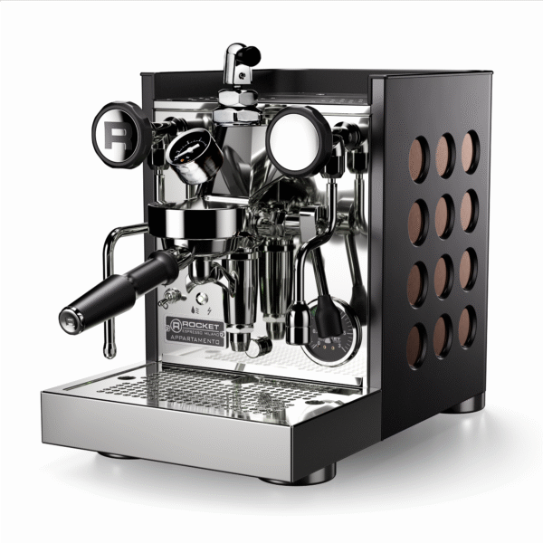 Rocket Espresso Appartamento TCA Espresso Machine with Flow Control – Black and Copper