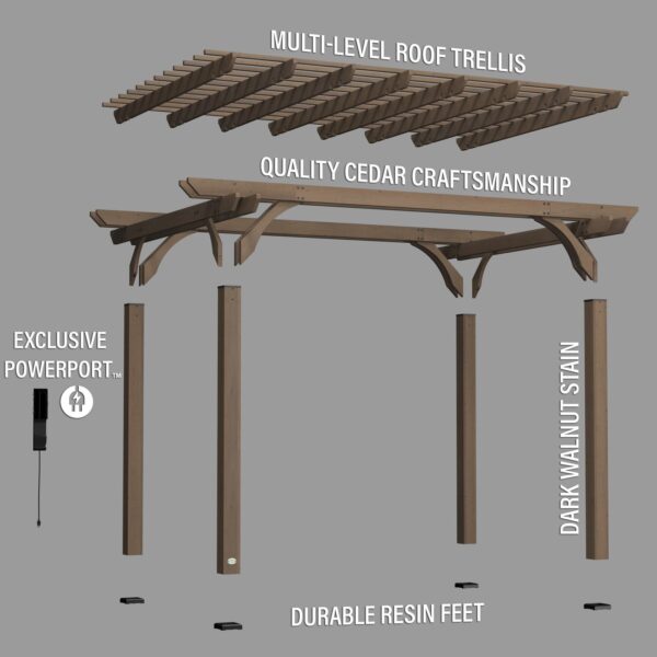 14×10 Somerville Pergola – Barnwood Stain - Image 10