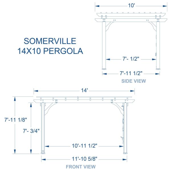 14×10 Somerville Pergola – Barnwood Stain - Image 3