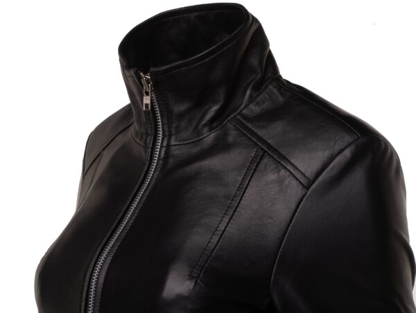 Jude’s black leather jacket - Image 3