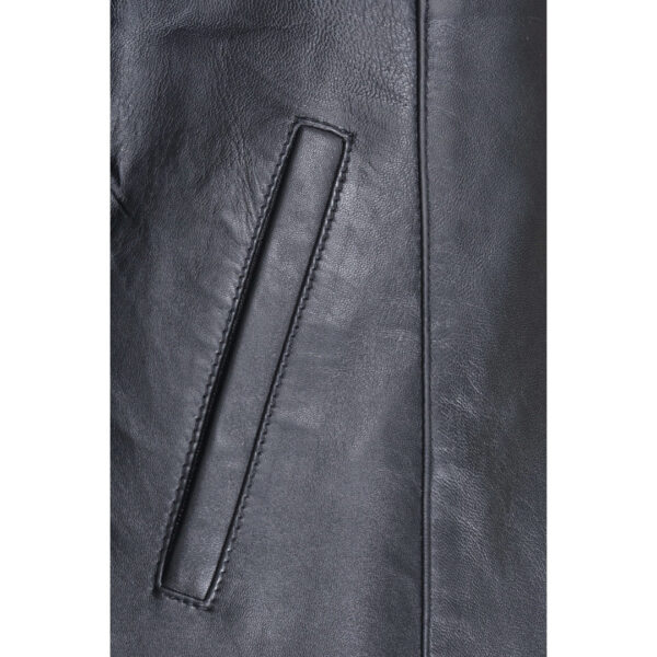 Bandit Black Cafe Racer Heavy Leather Jacket - Image 6