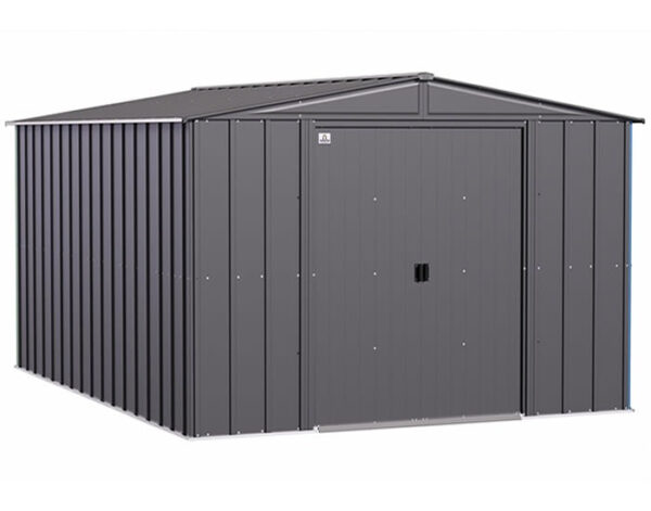 Arrow 10×14 Classic Steel Storage Shed Kit – Charcoal