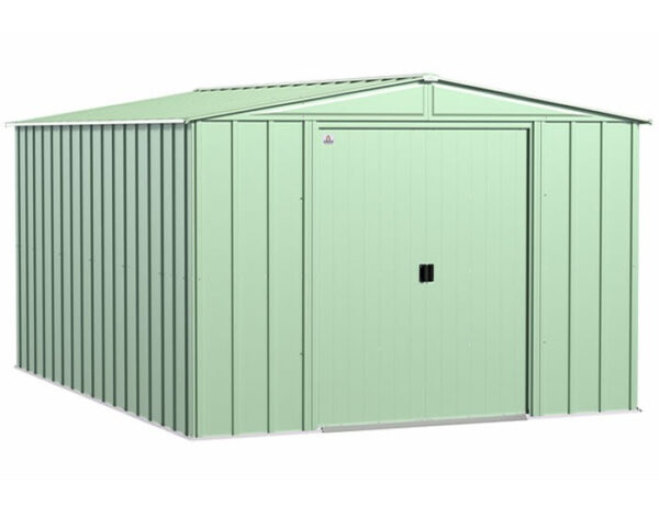 Arrow 10×14 Classic Steel Storage Shed Kit – Sage Green