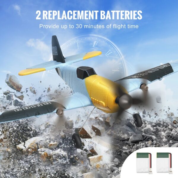VEVOR RC Airplane Remote control WWII Fighter EPP Foam RC Plane Toy with 2.4 GHz Airplane Remote Control - Image 2