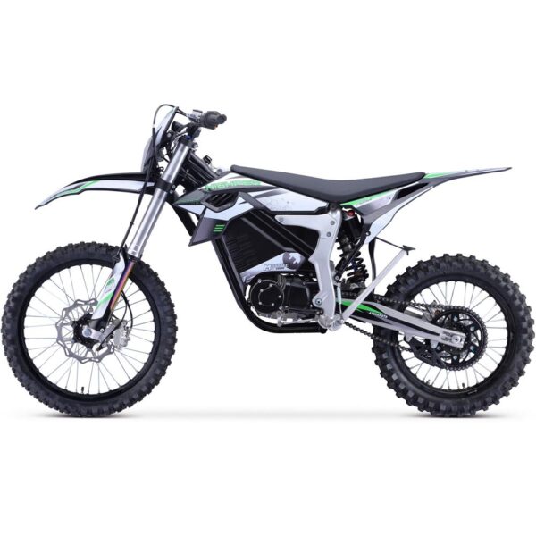 MotoTec Venom 72v 12000w Electric Dirt Bike White - Image 5