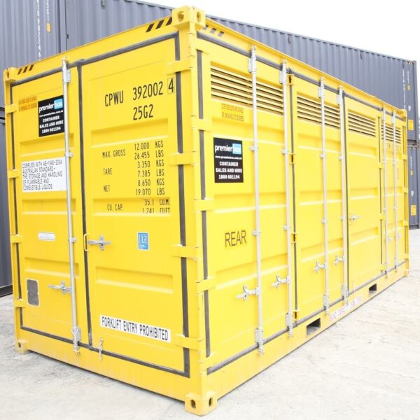 20FT new yellow container with open doors - Image 2