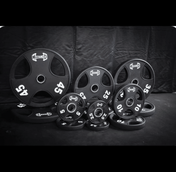 Hard Chrome Olympic Bar and Olympic Urethane Weight Plate Sets - Image 7